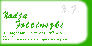 nadja foltinszki business card